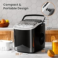 Countertop Ice Maker Machine with Handle, Portable