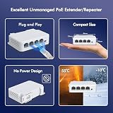 YuanLey 4 Port PoE Extender 3 Out 802.3af/at 100Mbps 100m Wall Din Rail view 5