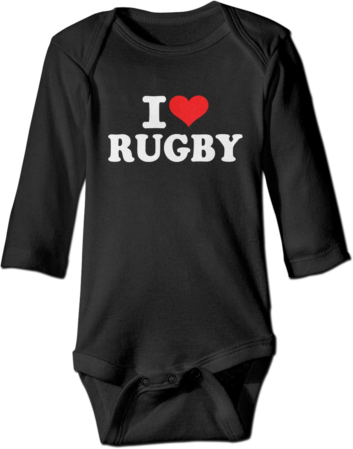 I Love Rugby LongSleeved Baby Girls Bodysuit Outfits