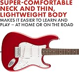 Fender Squier Debut Stratocaster Laurel Fingerboard White Pickguard Dakota Red view 3