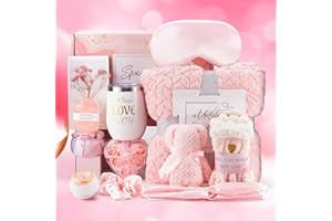 LuckyBundle Birthday Gifts for Women - Luxury Self Care Gift Basket for Her, Mom, Sister, Bestied Coworker - Unique Spa Care 