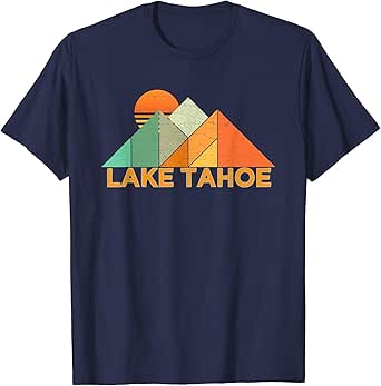 Amazon.com: Retro Vintage Lake Tahoe T-Shirt-Distressed Shirt: Clothing