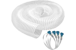 OYCEVILA 4" x 10' Dust Collection Hose, Puncture-Resistant, Flexible Clear PVC Collection Hose with Carbon Steel Wire Coil for Dust Collectors