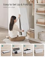 SONGMICS Storage Ottoman Foldable Cube with Storage 300 kg Cloud White view 6