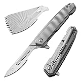 OLITANS T036 Folding scalpel knife, 2.9'' Titanium