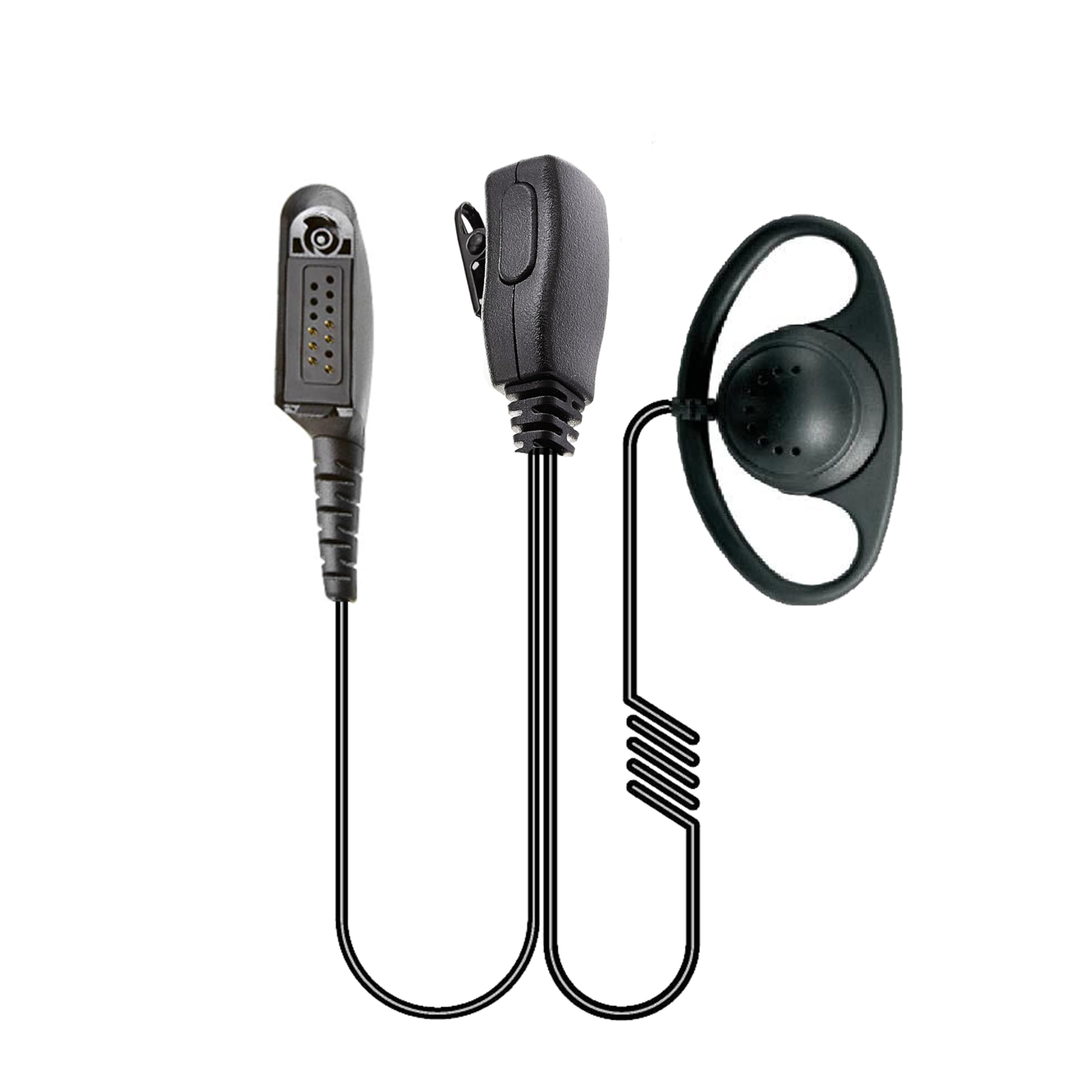 D Shape Earpiece Headset with PTT Microphone for Motorola GP320 GP340 GP680 HT1550 MTX850 PRO5350 PTX700 Multi-pin Walkie Talkie… B0CN2HGKK6