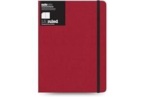 Letts Noteletts Universal Notebook, Large, 192 Ruled Pages, Burgundy