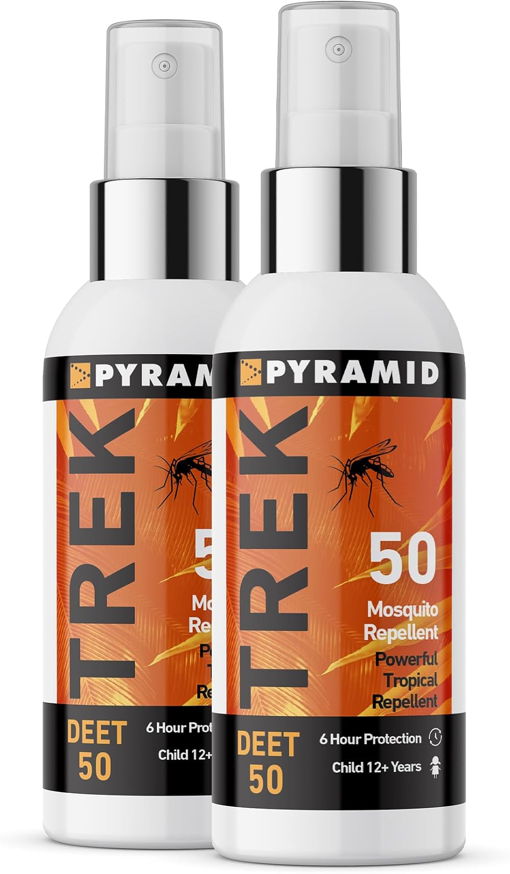 Pyramid Trek 50 Insect Repellent 50% DEET Unscented 2x60ml 6h