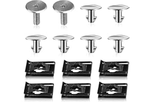 neynavy 14 PCS Lower Engine Cover Bolt Pin Screws, Radiator Engine Access Cover Pin Radiator Pin Clips, Lower Engine Cover Bolt Radiator Access Cilps, Suitable for Honda (Silver)