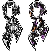 BHAHB 2PCS Hair Head Scarf Silk Feeling Long Satin Neck Satin Scarves for Handbag Cute Decoration Aesthetic Women 59 * 6.7''