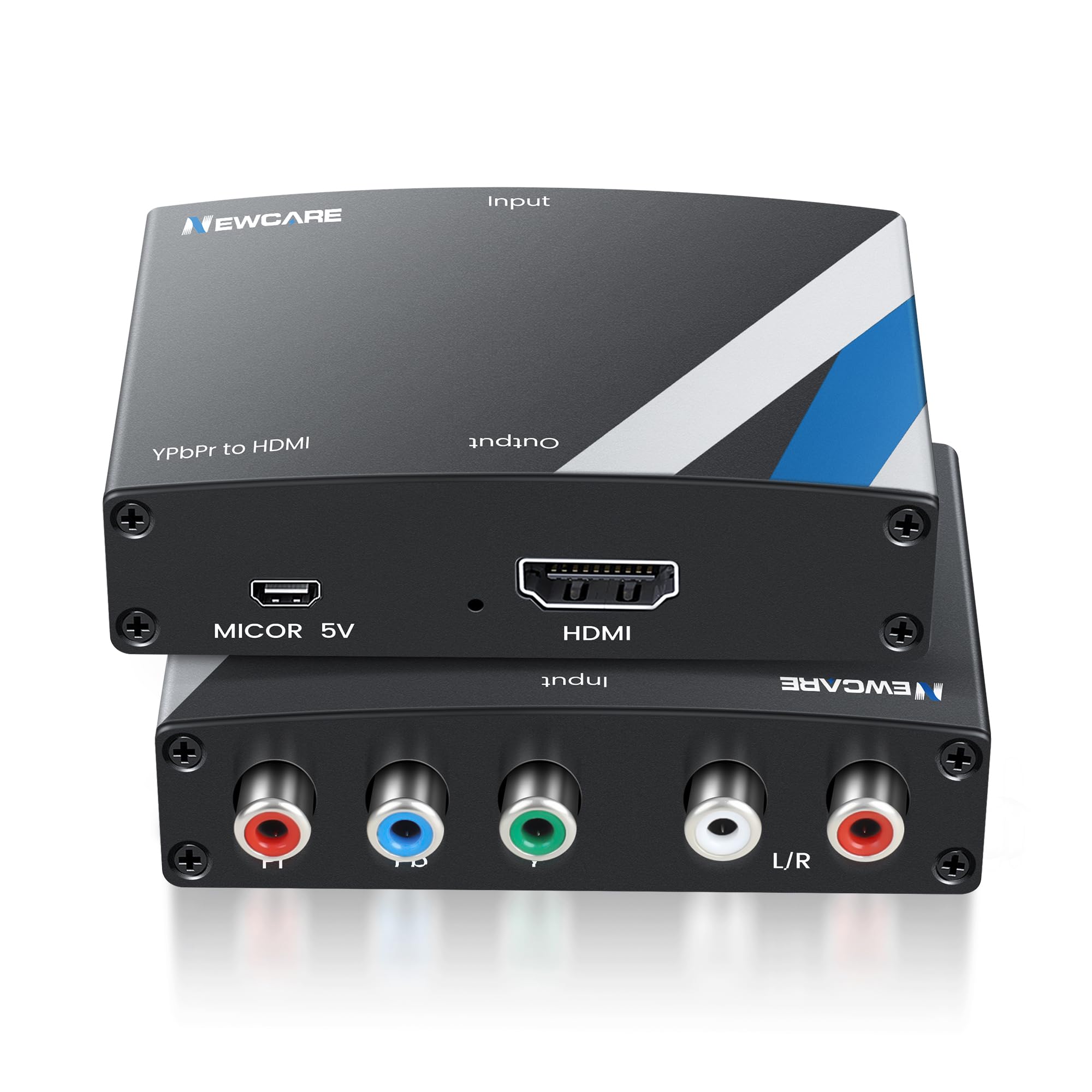 Photo 1 of NEWCARE Component to HDMI Converter, Aluminum Alloy YPbPr + R/L to HDMI Adapter, 1080P Component 5RCA RGB Video Audio Converter for PS2 PS3 DVD Xbox 360 Nintendo Wii to Smart HDTV Monitor Projector