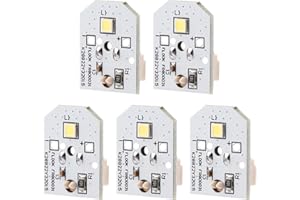 TLPCRKI New Upgraded 5 Pack WR55X11132 WR55X25754 LED Light for GE Refrigerator Replace WR55X30602 WR55X26486 PS4704284 3033142 EAP12172918 AP6261806 PS12172918 AP5646375