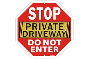 LXYSIGN Stop Sign, Do Not Enter Private Driveway Sign, 12" x 12" Reflective Aluminum sign, Fade Resistant Durable UV and Octagon Shaped, Easy Mounting