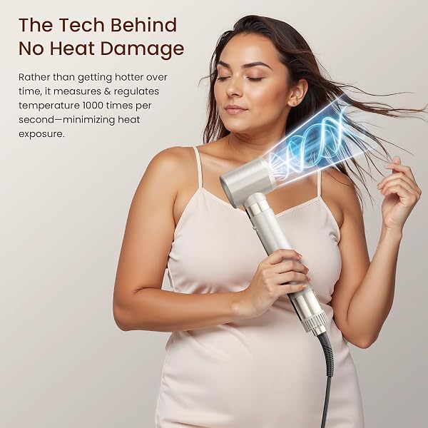 MESCOMB 5-IN-1 HOT AIR STYLER KIT – 110,000 RPM FAST-DRYING DRYER, AUTO-WRAP CURLERS, STRAIGHTENING & VOLUMIZING BRUSHES ALL-IN-ONE (CHAMPAGNE WHITE)