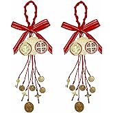 Escapularios Catolicos,2PCS Golden Saint Benedict Medal Protection Blessing Charm, St Benedict Crucifix, Catholic Handmade Jewelry Gift Car Hanging Home Decor (2PCS Red Medal)