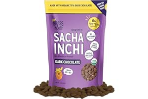 Brass Roots Organic Roasted Sacha Inchi Seeds, Dark Chocolate | Keto, Paleo, Low Fodmap (1 Pound,Pack of 1), Seen On Shark Tank