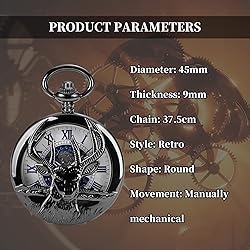 Skeleton Goat Manual Winding Men's Mechanical