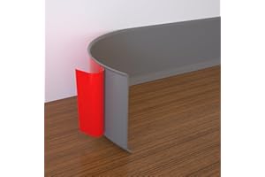 YUZZY Baseboard Molding Trim, 4 Inch(W) x 20 Feet(L) Flexible Self-Adhesive Vinyl Wall Base Cove Base, Peel and Stick Rubber Wall Base Moulding Trim (Gray)