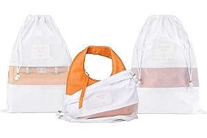 Hayden Hill Luxury Organic Cotton Dust Bags For Handbags - 3 Pack Small - 15" Purse Dust Bags, Shoes and Handbag Covers For Storage - Carbon Neutral Protector Dustbags