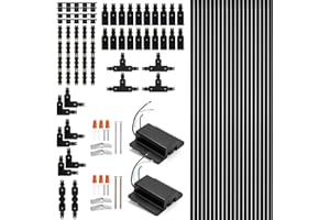 H Track Lighting Rails Kit - iCreating 65.6ft Black Track Lighting Tracks 3 Wire with Floating Canopy Connector, L, I and T C