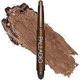Palladio Waterproof Eyeshadow Stick with Blending Sponge, Long Lasting & Effortless Application, Smudge Free & Crease Proof Formula, Matte & Shimmer Shades, Buildable Eye Shadow (Chocolate Shimmer)