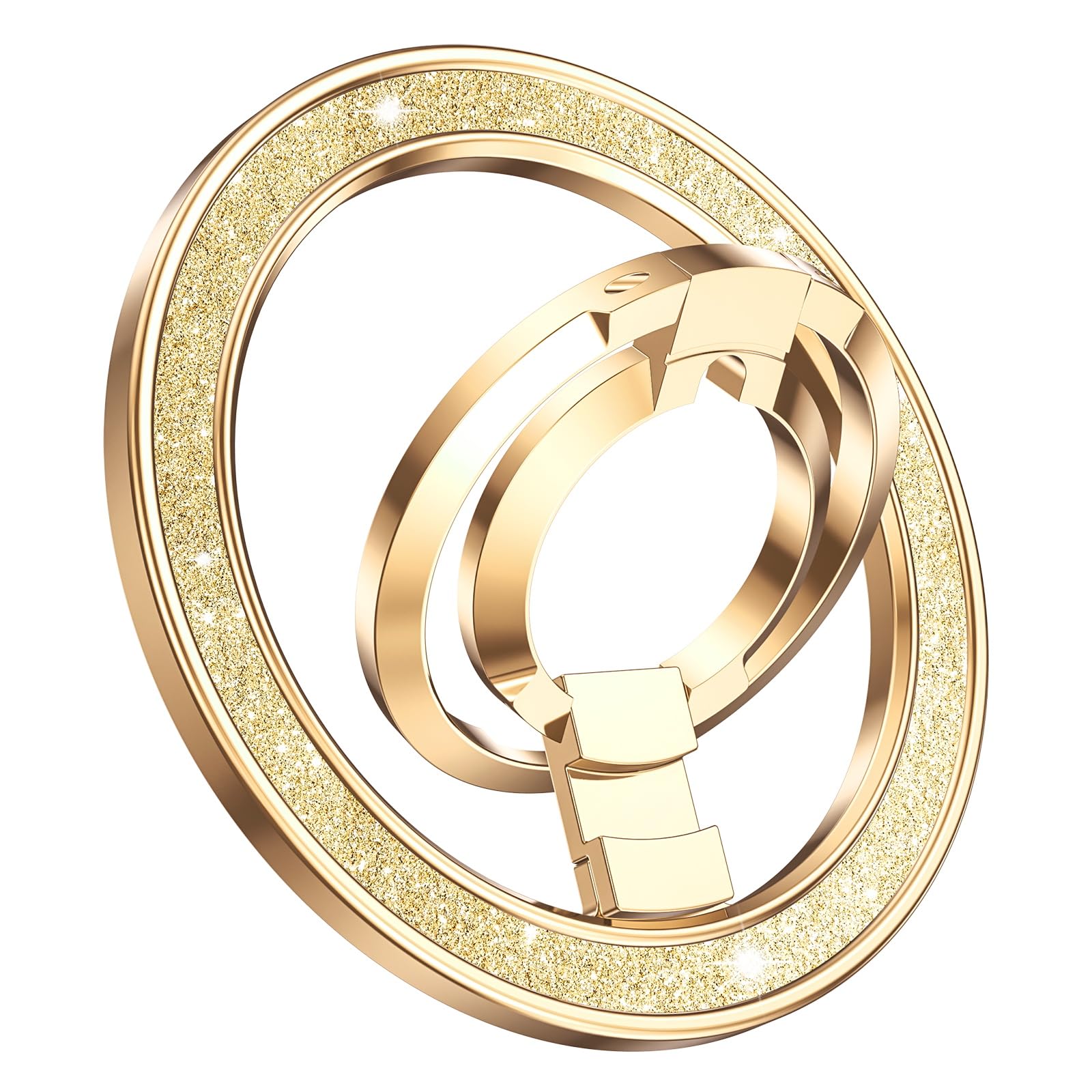 Photo 1 of (Flexible Rotation) GUAGUA Magnetic Phone Ring for MagSafe Grip [Super Magnet] Stylish Ring Holder Stand, Mag Safe Accessories for iPhone 17 16 15 14 Pro Max Plus Air, Gold