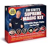Jim Stott Magic Supreme Magic Kit for Kids &ndash; 250+ Easy Magic Tricks | Beginner Magic Set with Cards, Coins &amp; Mind Reading | Fun Gift for Boys, Girls, Teens &amp; Adults
