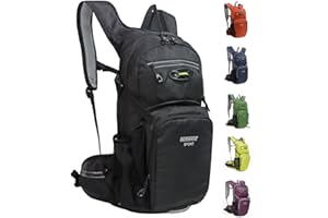 Lemuvlt Hiking Daypack Waterproof Biking Backpack 15L Lightweight Durable Backpack for Ski Snowboarding Running MTB Cycling