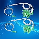 fyboptwu - 2 Packs 1x16 Optical Splitter 0.9 SM SC/APC PLC Micro Fiber Optic Splitter for Home Wiring, Engineering Project, Fiber LAN
