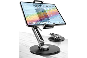 Portable Monitor Stand Large Clamp - Heavy Duty Aluminum Body Support up to 4.4LBS 16" 17.3" 18.5 inch 360° Rotating Base Swi