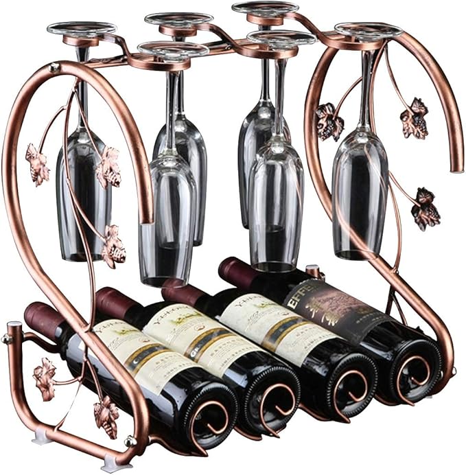 FANCYKIKI Botellero Creativo Retro colgado Enfriador de Vino Estante de