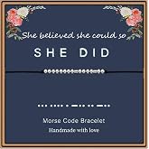 morniface Morse Code Bracelets for Women, Inspirational Gifts Jewelry Girls Birthday Graduation Gifts for Her Best Friends
