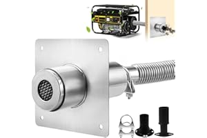 2025Newly Upgraded Generator Exhaust Extension Silencer Kit With Insulated Through-Wall Mounting Plate, Universal Generator M