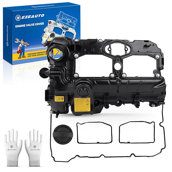 EZEXPREZE 2.0L TURBO N20 ENGINE VALVE COVER WITH OIL FILLER CAP & GASKET & BOLTS COMPATIBLE WITH 2012-2018 BMW 228I 320I 328I 428I 528I X1 X3 X4 X5 Z4 (INCLUDED GT/XDRIVE)