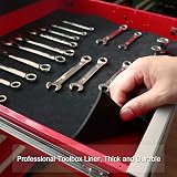 CASOMAN 16 inch Black Tool Box Liner Drawer Mat Anti Slip EVA 6ft Long view 4