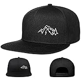 Negi Snapback Hats for Mens Hat Fitted Mountain Gaming Trucker Dad Black Flat Bill Adjustable Baseball Cap Brim