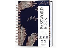 PLANBERRY Password Book Premium – Alphabetized Internet Address Organizer with A-Z Tabs – Website & Computer Password Keeper with Alphabetical Tabs – 6.2x7.7″, Hardcover (Royal Blue)