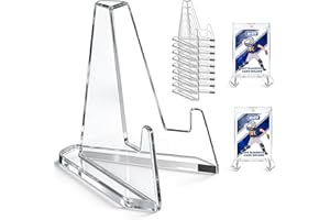 DSCD Card Display Stand 10-Pack: Trading Card Holder Acrylic Mini Easel Stand for Sports Cards Coin Graded Cards Coinand Coll