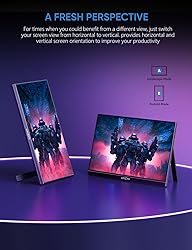 ARZOPA Portable Monitor & Sleeve,16.1'' 144Hz 1080P