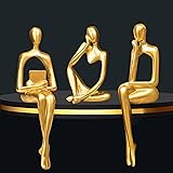 Prettidecor Gold Home Decor Thinker Statue