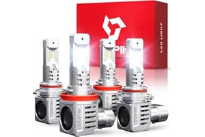 TOPIK T26 9005 H11 LED Bulb Combo HB3 H9/H8 Bulbs, 900% Brighter 72000LM 6500K Cool White, Plug N Play with 50000Hrs Lifespan, 99% Compatibility, 4PCS
