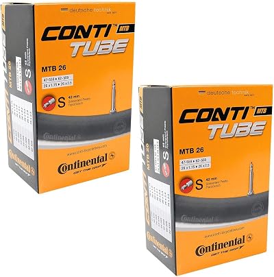 Continental MTB 26 Inner Tubes 26 x 1.75-2.5 with 42mm Presta Valve Pair