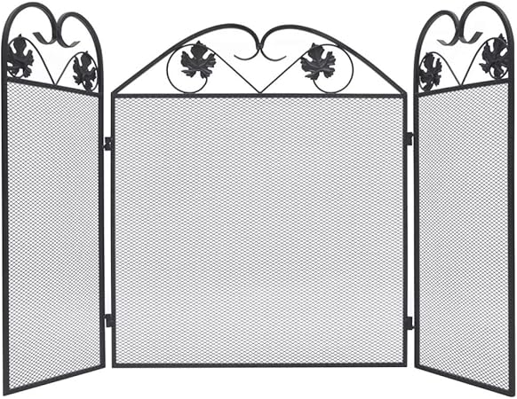 Pantalla Protectora para chimeneas,Pantalla de Chimenea de 3 Paneles