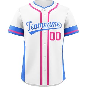 KXK Custom Baseball Jersey Personalized Design Name Number Logo Button Down Shirt Athletic Uniform for Men Women Youth