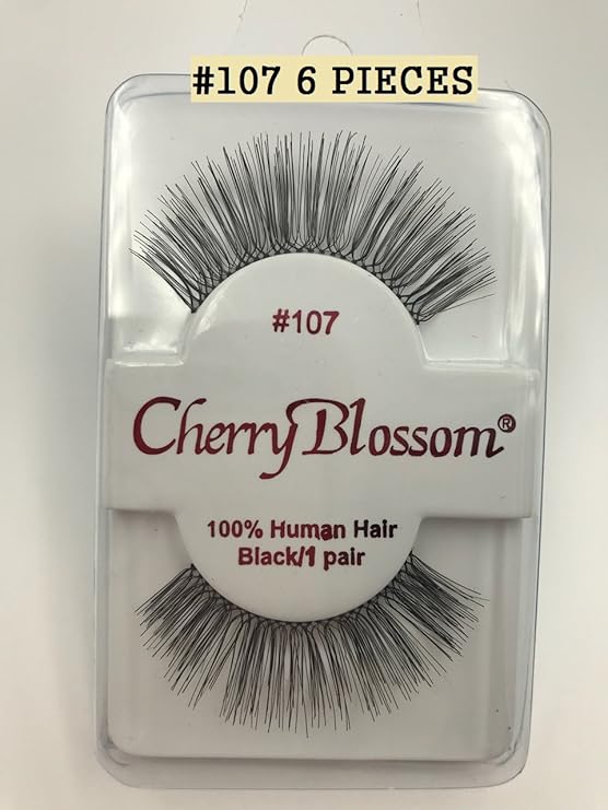 Cherry Blossom Fake Eyelashes Style 107 100 HUMAN HAIR (6