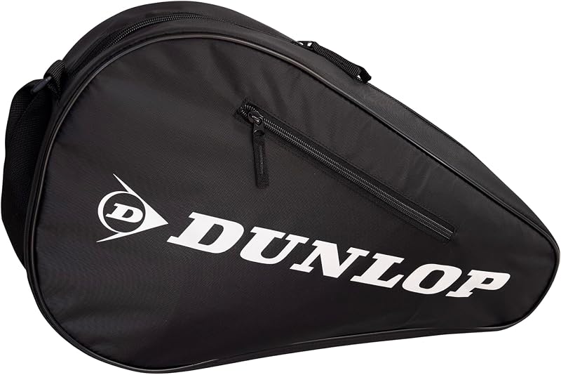 Dunlop Padel Small Paletero – Borsa da Padel per 2 Racchette, Fodera Termica contro il Calore, Tasca Esterna per Accessori, Tracolla Regolabile, Robusta e Compatta, Nera