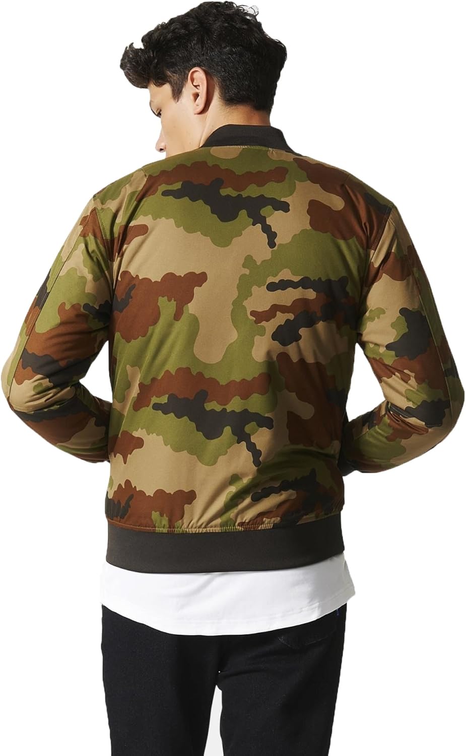 adidas camo bomber jacket