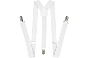 trilece Suspenders for Men Adjustable Unisex Y Back Men's Women's Costume Tuxedo Dress Suspenders Strong Clips