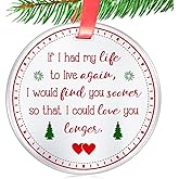 Elegant Chef Romantic Love Christmas Ornament- If I Had My Life to Live Over Again I Would Find You Sooner- Tree Hanging Keepsake for Husband Boyfriend Newlywed