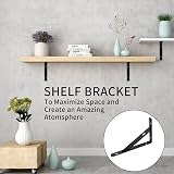 HAOCHEN 10 Pcs Heavy Duty Shelf Brackets 150x95 mm Black Triangle 90° view 4
